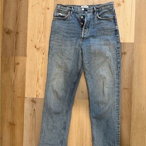 Agolde Light Blue Straight Jeans